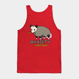 Opossum Anxiety and Flower Tank Top